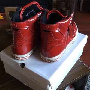 Red Patent Leather Supra NS Skytop Sneaker